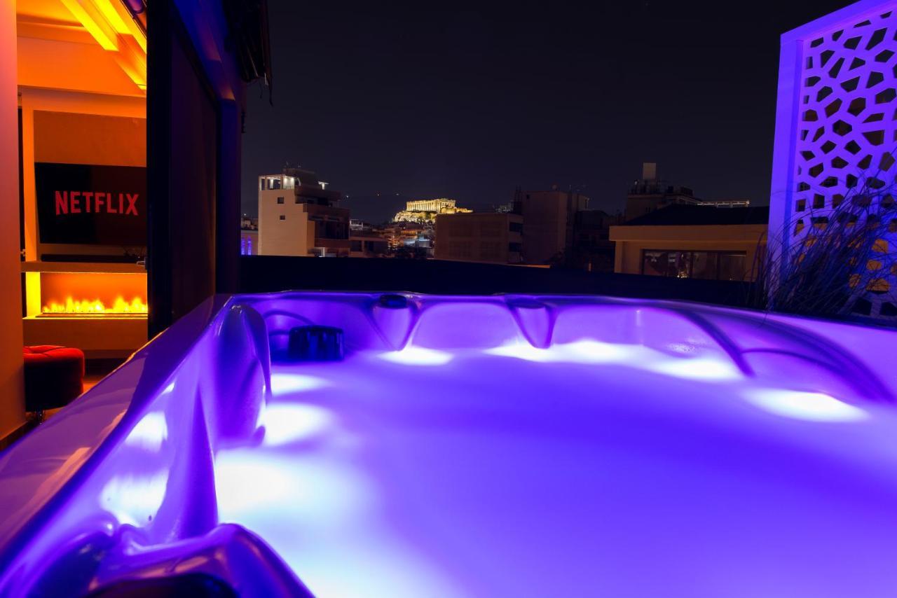 Apartament Luxury Penthouse With Acropolis View And Jacuzzi Ateny Zewnętrze zdjęcie